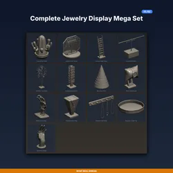 Complete Jewelry Display Mega Set - 13-Model 3D Printable Bundle