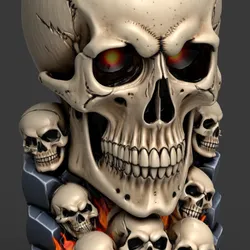 Deco skull sculpture
