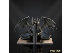 Dragon-Shaped Bookend STL