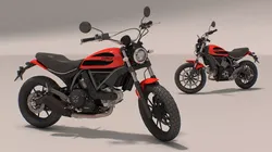 Ducati Scrambler Icon Rigged for Cinema 4D 3D model