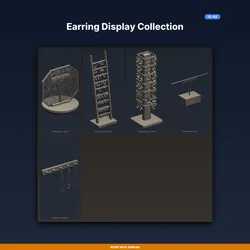 Earring Display Collection - 5-Model 3D Printable Bundle