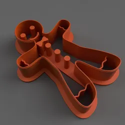 Gingerbread Man Cookie Cutter with Embossed Details