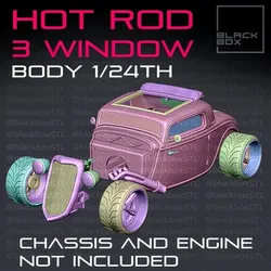 Hot Rod 3 window BODY SET - NO CHASSI - 1-24th