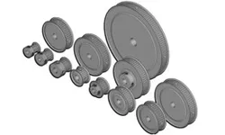 HTD 3M Timing belt Pulleys, hub and hub-less