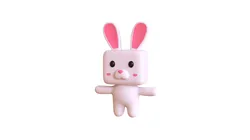 Low-Poly Rabbit Style Rigged