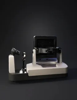 microscope with display screen circular stage and adjustable clamps