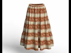 Multi-Layered A-Line Skirt 3D Model 3D model