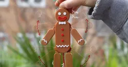 Pull-String Gingerbread Man (print in place)