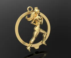 Runner pendant 3D Print Model in Pendants 558794