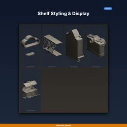 Shelf Styling & Display - 5-Model 3D Printable Bundle