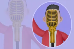 Stylized 3D Singer at Gold Mic - Final Pose 3D model