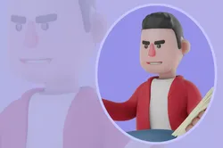 Stylized 3D Singer Character - Confused Lyrics 3D model