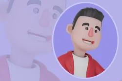 Stylized 3D Singer Crouching Offer Mic - Friendly 3D model