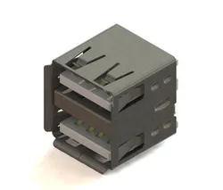Double USB 2.0 Type A Female Connector 180 Degrees 8pins