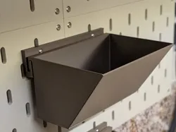 Hanging Bin - Skadis & Akro compatible. Stackable. Size: 120 Wide x 60 mm Tall.