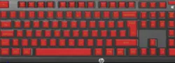 HP 100 Wired USB Red Keyboard