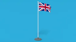 low poly seamless animated united kingdom flag