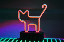 Neon cat lamp out of LED filament