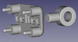 Raspberry pi Camera Module 3DoF Mount with Pins