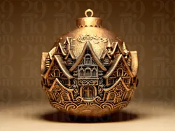 Village - Christmas Decorative Ball