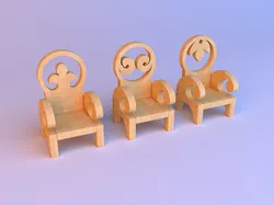 wood pattern chair