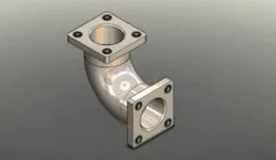 90-Degree Flanged Pipe Elbow