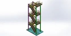 Fire escape stairs