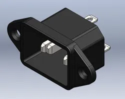 IEC Screw Mount Plug Socket Male