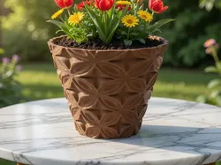 Maceta decorativa con patrón ornamental - Modelo de impresión 3D gratuito