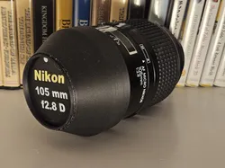 Nikon 105mm f2.8D Macro lens hood and rear cap