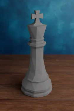 A low poly chess set