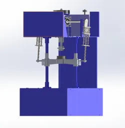 A mechanical clay shaping press.
