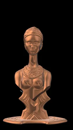 afro woman statue 3D Print Model in Sculpture 367506