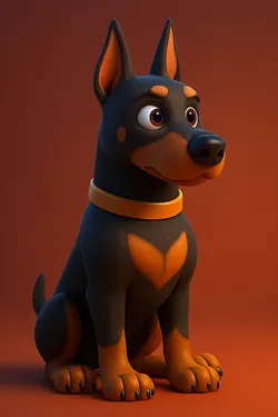 Animated Doberman