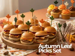 Autumn Leaf Picks Set