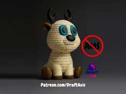 Knitted Snowy Reindeer - No AMS - Christmas ready