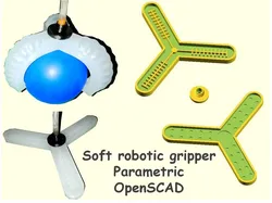 Mold for Soft actuator/gripper - Parametric - OpenSCAD