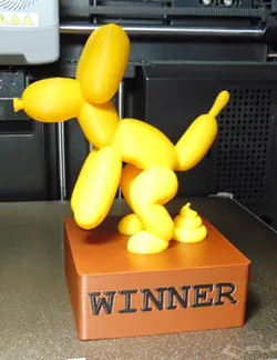 Pooping Balloon Dog Trophy