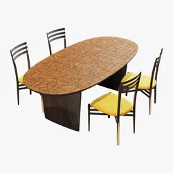 roche bobois patchwork dining table 220 pencil chair