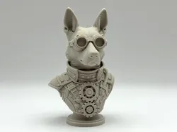Steampunk German Shepherd Bust
