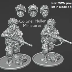 WW2 28mm US PARATROOPER FREE MINIATURE