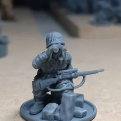 WW2 28mm US Paratrooper SNIPER (+3 Heads variants)