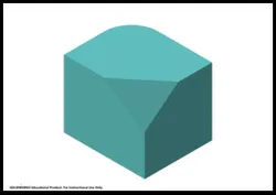 3D Drawing - 5, Geometric Corner Block with Filleted Arch