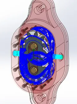Gear Pump with Flow Simulation – Solidworks flow simulation