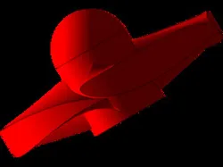 hydrofoil shape blade of bulb rotor