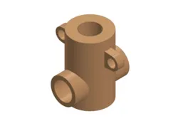 Part-10 Level 6, Cylindrical Manifold Block with Multiple Ports