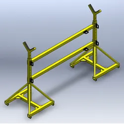 Trolley for long pipes, profiles
