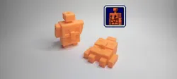 Copper Golem -- print-in-place keychain