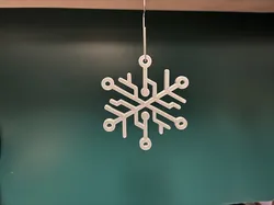 Cyber Snowflake Christmas Ornament