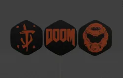 Doom Atmos II Full AIO Liquid Cooling Pump Badge Collection